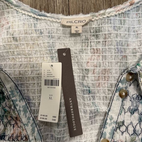 NWT Anthropologie Pilcro Puff Sleeve Collared Mini Dress - Picture 4 of 9